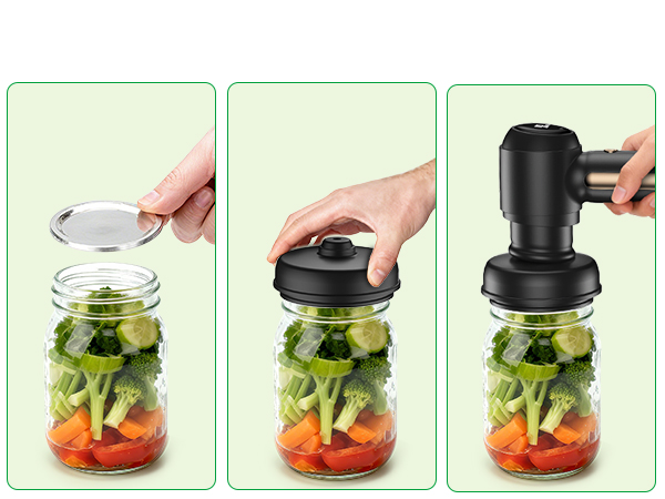 MFTEK Handheld Vacuum Sealer for Food — Electric Vacuum Sealer Machine &amp; Mason Jar Vacuum Sealer Kit