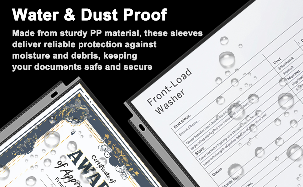 clear sheet protectors