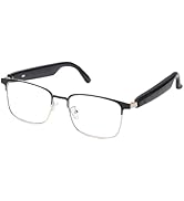 Piluyaa Smart Glasses Bluetooth Audio Sunglasses for Men Women with Dual Stereo Speakers, Open Ea...