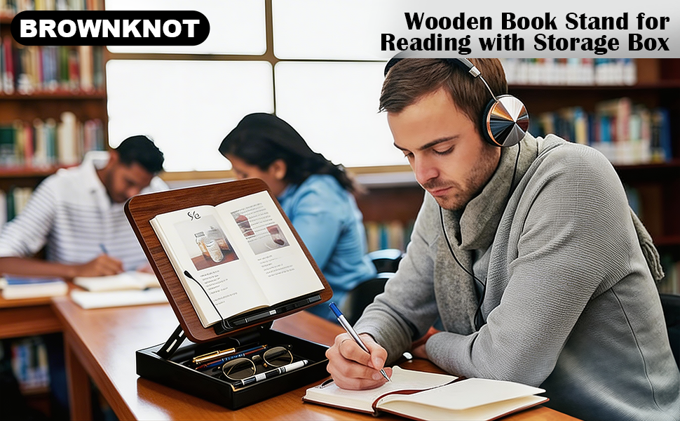 Wooden Book Stand for Reading