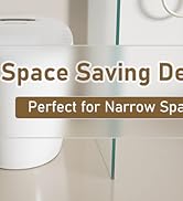 Bathroom trash can space saving design for narrow spaces