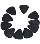 10Pcs Black Guitar Picks, Celluloid Guitar Plectrums for Your Electric, Acoustic, or Bass Guitar ...