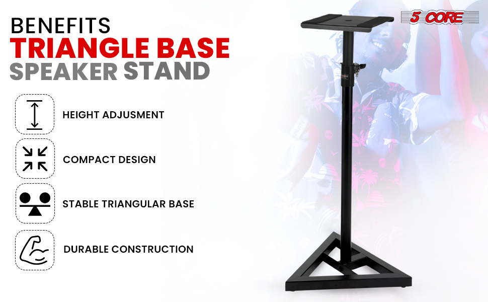 speaker stand height adjustable tripod mount pole stage studio floor monitor subwoofer