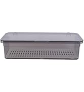 Operitacx Plastic Chopsticks Holder with Lid, Utensil Drawer Organizer with Drain for Kitchen Cut...