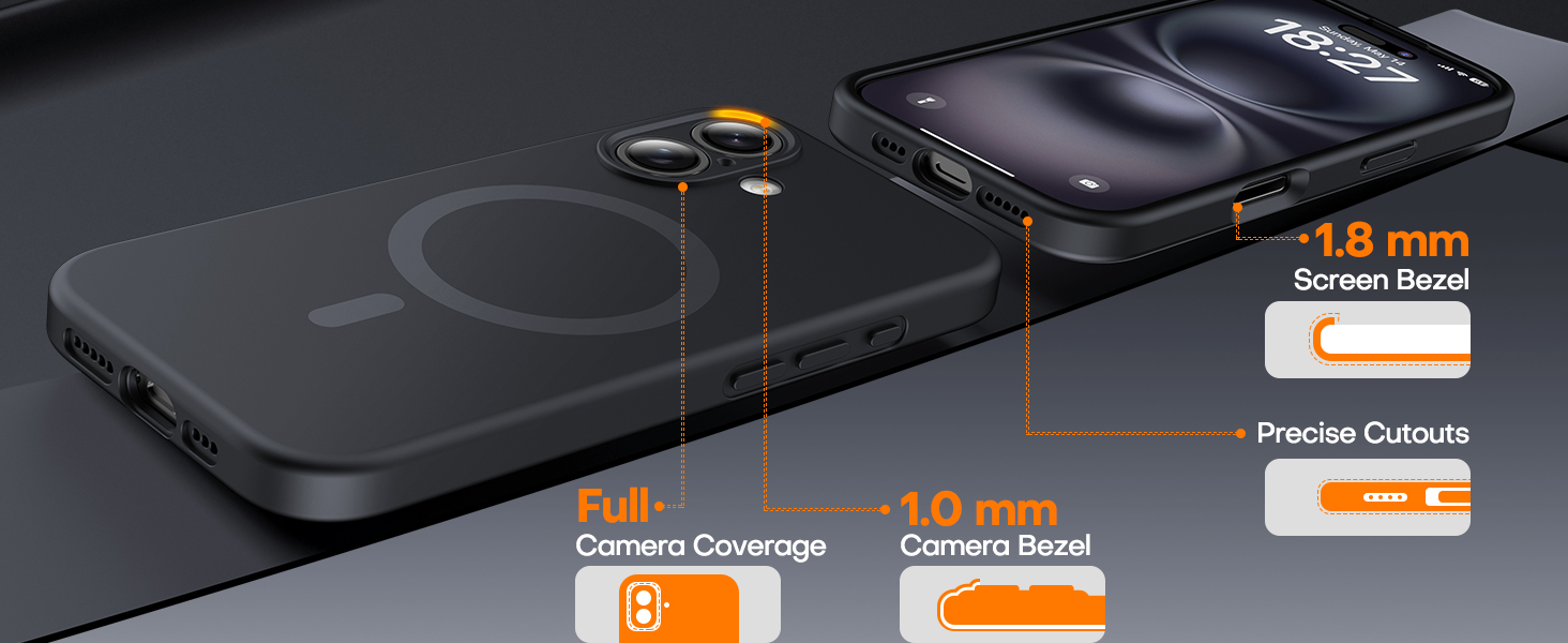 EXZLLEN Magnetic for iPhone 16 Plus Case, Compatible with All MagSafe Accessories
