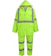 Global Glove FrogWear GLO-8000 Unisex High-Visibility Rain Suit