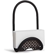 Umbra Sling Flexible Sink Caddy, Elastic Non-Slip Sponge Holder, Black | Rubber material, perfora...