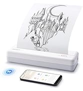 iDPRT MT890 Portable Wireless Printer - Bluetooth Inkless Printer for Travel, Thermal Mobile Prin...
