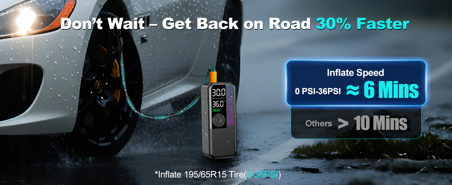 Tire Inflator Portable Air Compressor