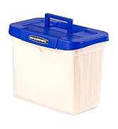 Bankers Box Heavy Duty Portable Plastic File Box with Hanging Rails, Letter, 1 Pack (0086304)