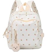 Phaoullzon Girls Mini Backpack Purse for Teens Kids Small Aesthetic Backpacks with Bear Pendant, ...