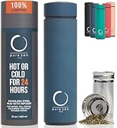 Pure Zen Tea Thermos with Infuser for Tea, Coffee and Fruit-Infused Water - Stainless Steel - Tea...