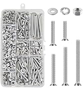 Wensilon (480 pcs)#10 Outlet Screws Kit, 304 Stainless Steel Machine Screws, Flat Head Phillips,E...