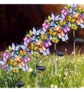 Adecorty Solar Garden Lights Outdoor Waterproof Decorative Solar Lights for Outside 4 Pack with 8...