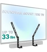 WALI Universal Soundbar Mount for TV, Heavy-Duty Bracket for Mounting Above or Below Screen, Leng...