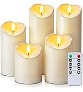 Homemory Outdoor Waterproof Flameless Candles, LED Candles, Battery Operated Candles with Remote ...