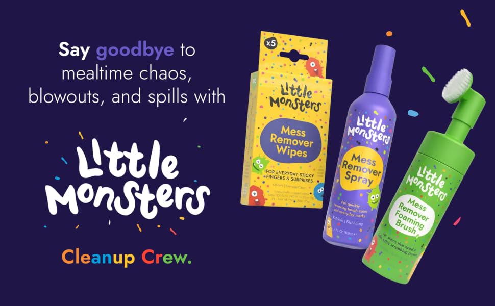 Little Monsters Mess Remover Foaming Brush 5 fl oz (150ml)
