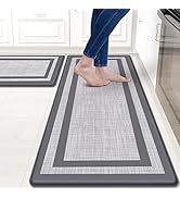 Mattitude Kitchen Mat [2 PCS] Cushioned Anti-Fatigue Kitchen Rugs Non-Skid Waterproof Kitchen Mat...