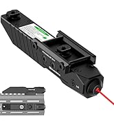 TOUGHSOUL Green Blue Red Laser Sight Compatible with M-Lok Picatinny Rail, Rechargeable Low-Profi...