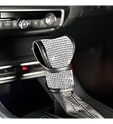 AOCISKA Universal Bling Car Gear Shift Cover,Leather Auto Gear Shift Knob Cover with Glitter Blin...