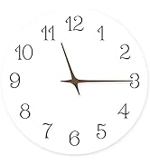 Zzbakress Wall Clock 10 Inch Silent Non-Ticking Wooden Wall Clocks ,Battery Operated,Modern Style...