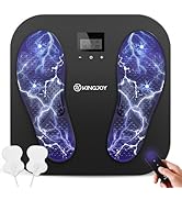 KINGJOY Foot Massager for Neuropathy, Rechargeable EMS TENS Foot Stimulator with 10 Modes 20 Inte...