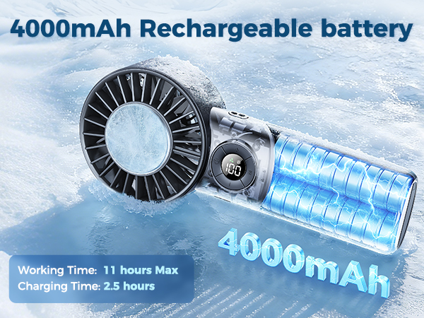 4000mAh Rechargeable battery