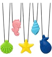 Chew Necklaces for Sensory Kids- Silicone Chewy Necklace for Autism, ADHD,SPD, Chewing, 5 Pack Au...