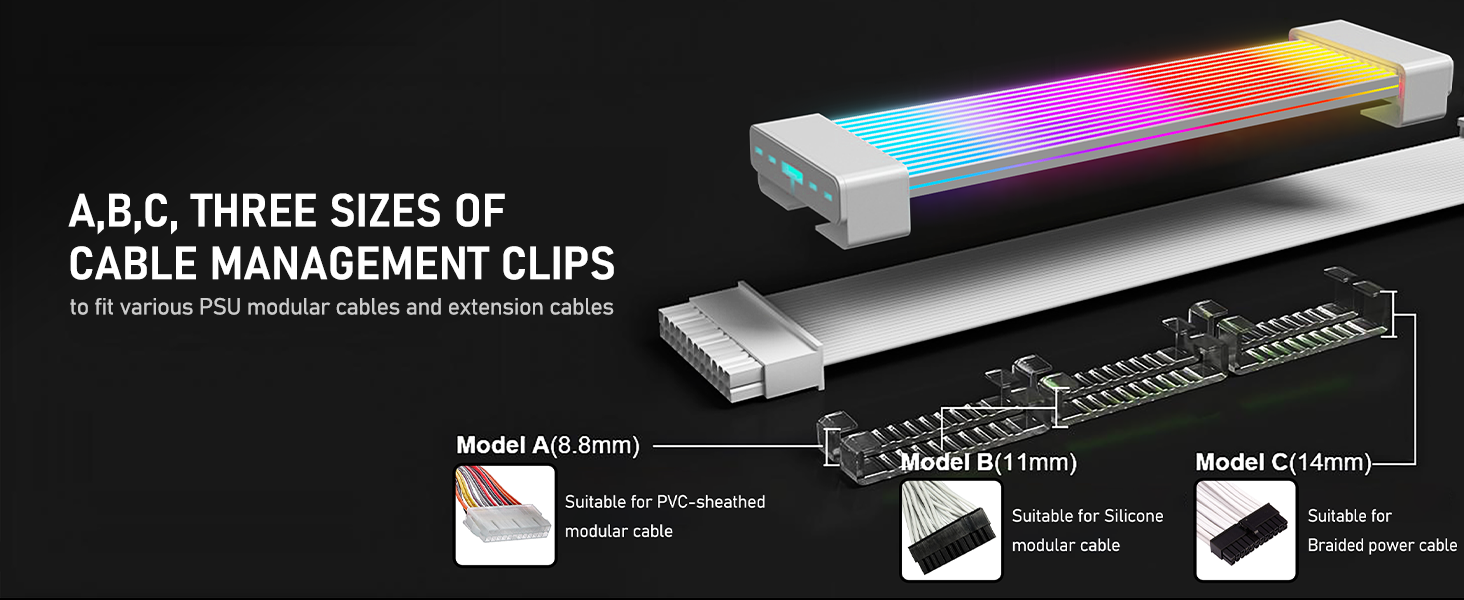 RGB PSU Extension Cable Cover Kit