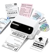 Phomemo Thermal Label Printer, Bluetooth 4x6 Shipping Label Printer for Small Business, Portable ...