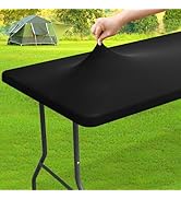 homing Spandex Elastic Tablecloth for 6 Foot Rectangle Tables, Stretch Fitted Picnic Table Cover,...