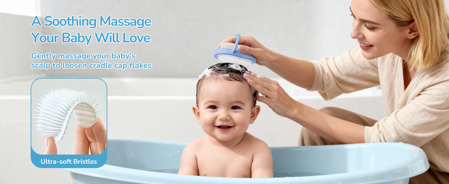 3 step cradle cap brush