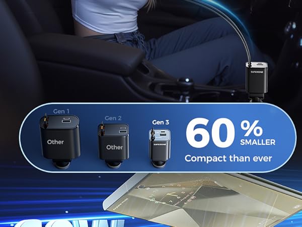 retractable car charger usb c