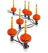 9.5FT Halloween Pumpkin Bubble String Lights Outdoor, 8 LED Jack O' Lantern | Plug-in Halloween D...