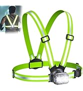 Viccux 500LM High-Visibility Running Lights for Runners with 7 Modes, Adjustable 45° Beam, 360° R...