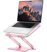JCZT Adjustable Laptop Stand for Desk, Metal Foldable Laptop Riser, Portable Laptop Holder Mount,...
