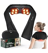 Joyset Shiatsu Neck and Back Massager with Heat,Shoulder Massager for Pain Relief Deep Tissue, 3D...
