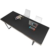 Vyaaa 78.7"x31.5" PU Leather Large Desk Mat (Black) - XXL Extended Mouse pad, Office Desk Protect...
