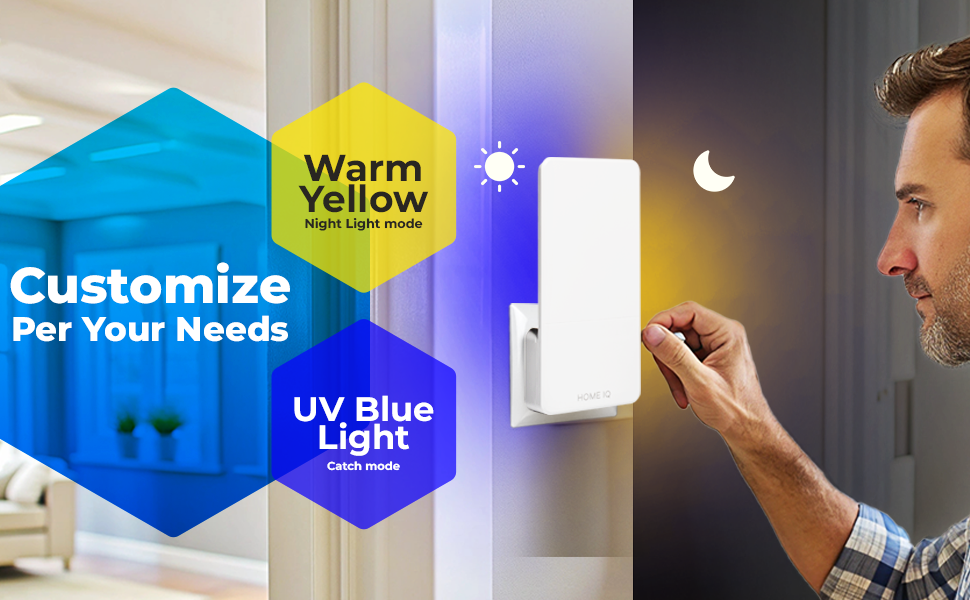 UV Blue Light and Yellow Night Light