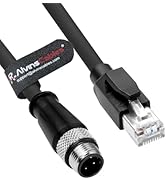 Alvin's Cables M12 4 Position D Coded to RJ45 Ethernet Cable M12 4 Pin Male to RJ45 Male Network ...