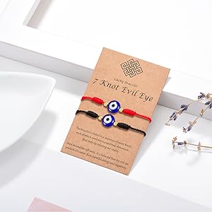 7 knot evil eye bracelet