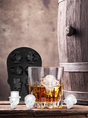 skull ice cube tray for whiskey