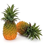 TOPZEA 2 Pack Artificial Pineapple Decor, Plastic Realistic Fake Pineapple Decorative Artificial ...