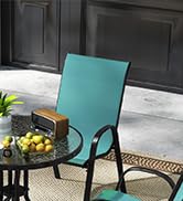 Giantex Patio Chairs Set of 2, Stackable Outdoor Dining Chairs with Breathable &amp; Quick-Dry Fabric...