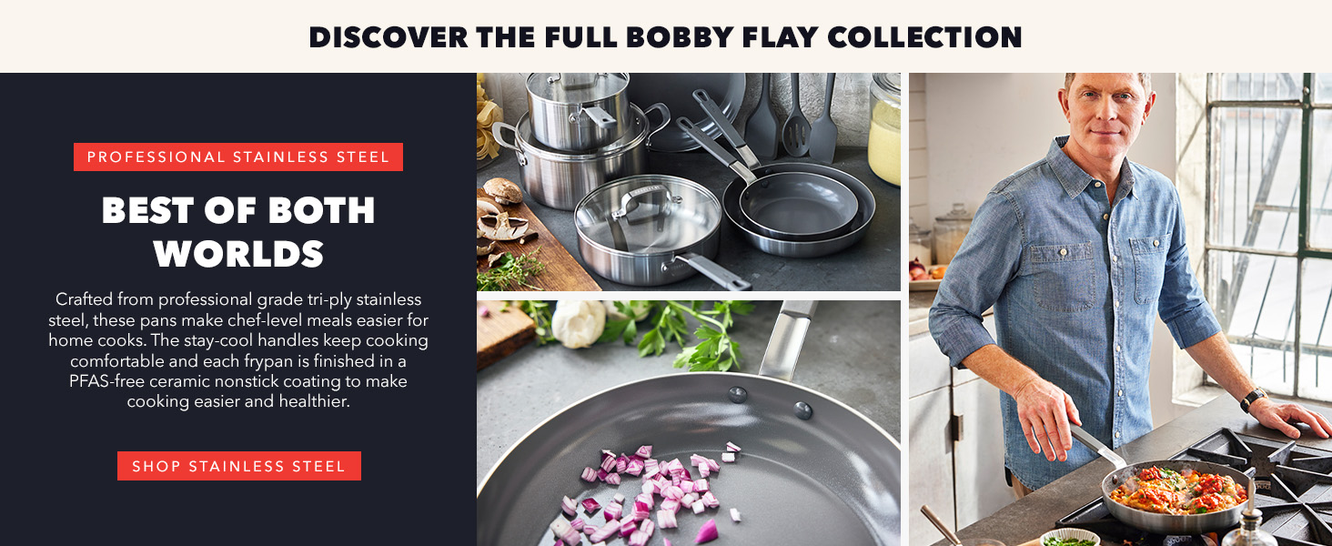 GreenPan, Ceramic Nonstick, PFAS-Free, Non-Toxic, Cookware, Frypans, Bobby Flay