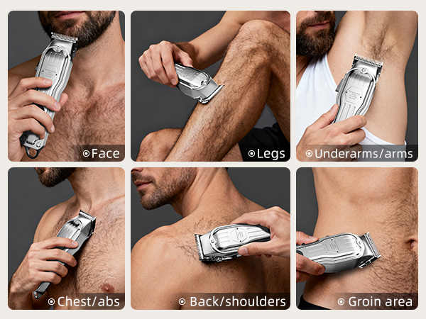 Suitable for trimming hair on various parts of the body.