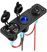 [2022 Newest] Kohree 12V Power Outlet Socket, 3 In 1 200W Cigarette Lighter Socket with PD Type C...
