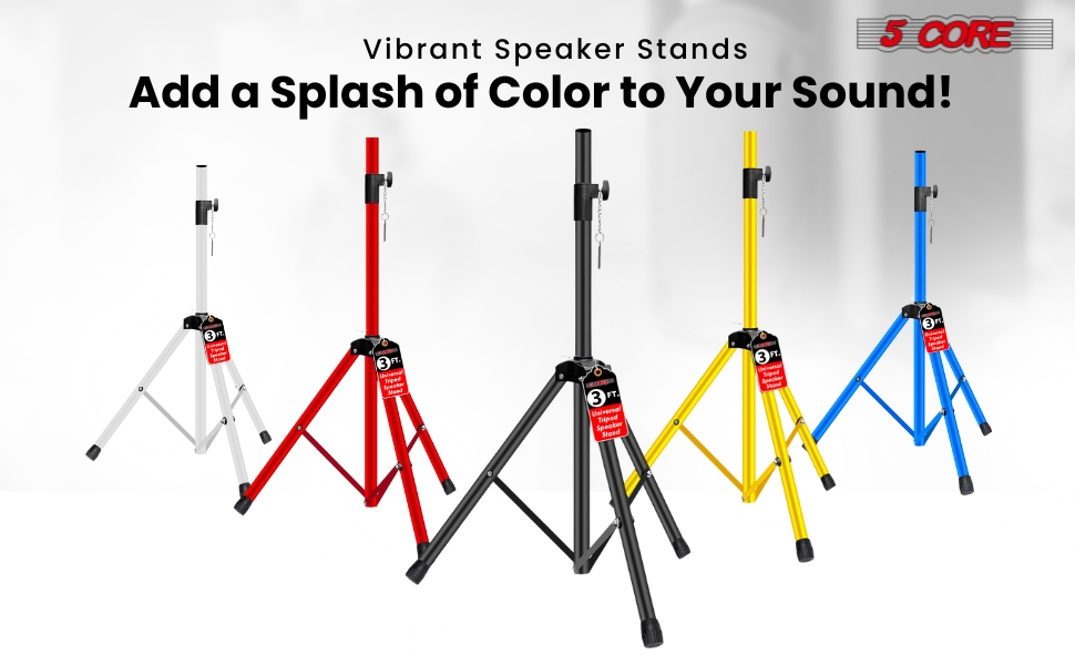 PA Speaker Stands, Professional Heavy-Duty Tripod, Universal PA DJ Tripod Speaker Stand