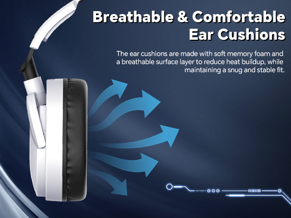 gaming headset wired headset for xbox headset ps5 xbox one headset gaming headset with mic white