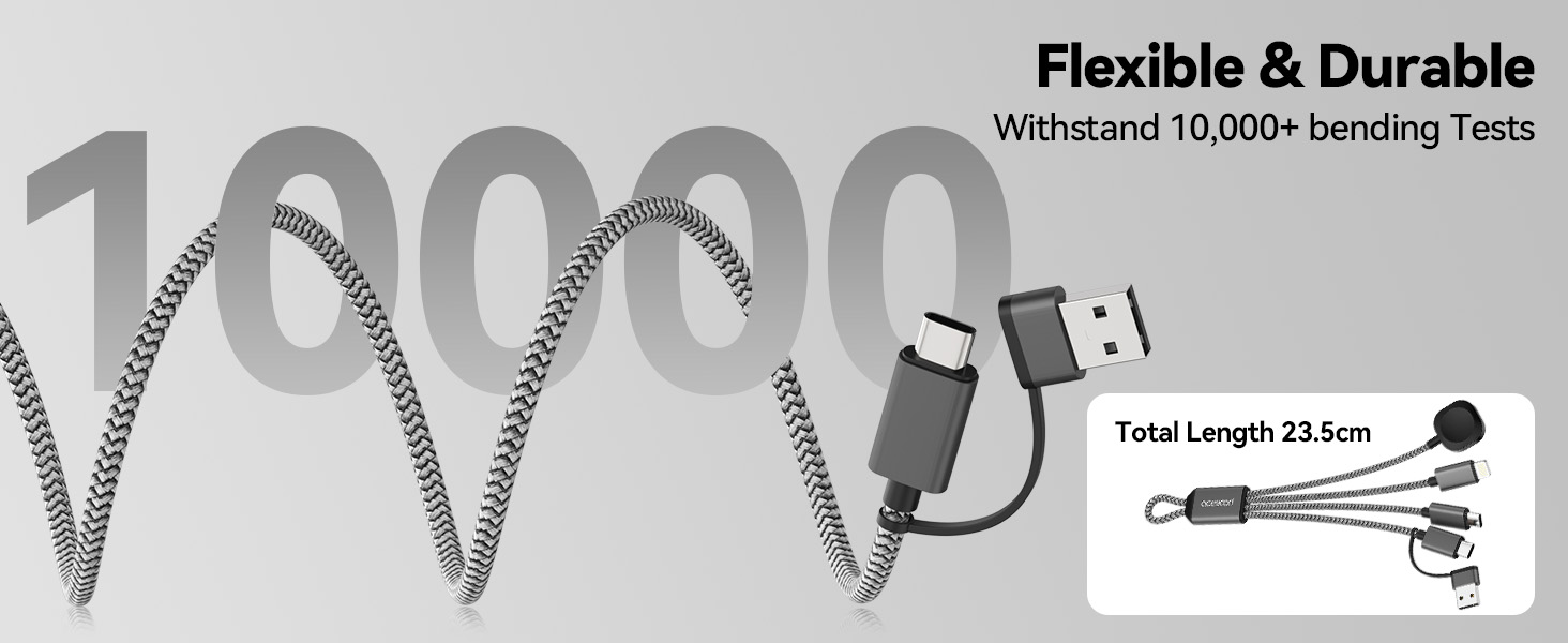 Nylon Braided Multi Charger Cable